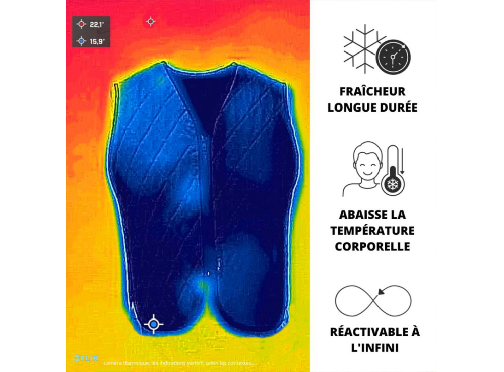 Gilet rafraîchissant gris 3