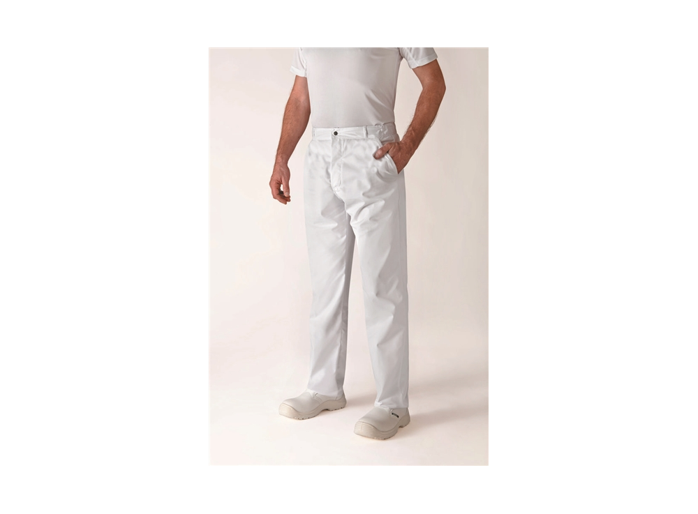 Pantalon de cuisine mixte TIMEO Blanc 1