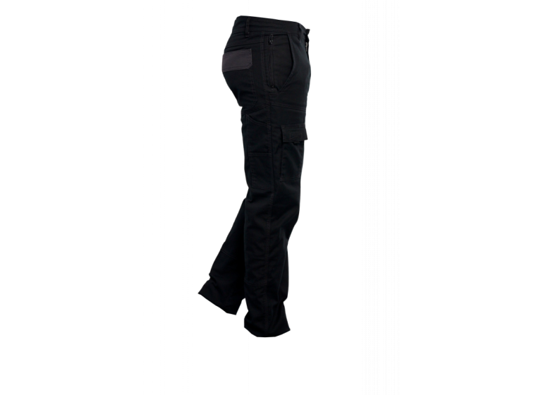 Pantalon sans poches genouillères LUIS Noir 2