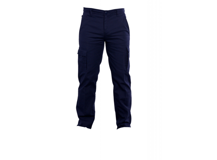 Pantalon sans poches genouillères LUIS Marine 1