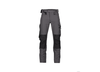 Pantalon de travail stretch avec poches genoux Gris