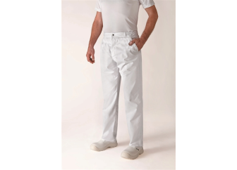 Pantalon de cuisine mixte TIMEO Blanc